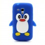 Galaxy Trend sininen pingviini silikonisuojus.