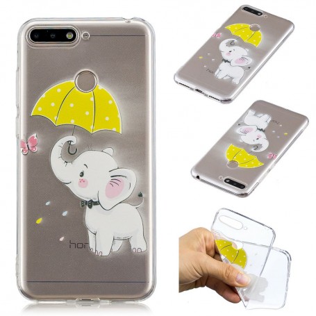 Huawei Y6 2018 läpinäkyvä norsu suojakuori.