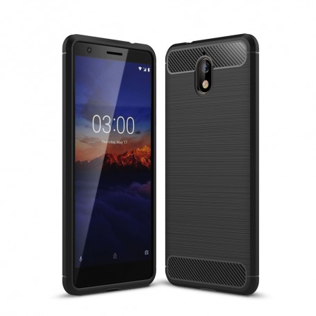 Nokia 3.1 (2018) musta suojakuori.