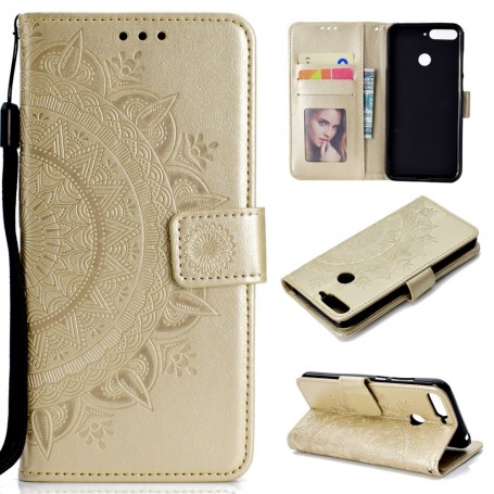 Huawei Honor 7A kullanvärinen mandala suojakotelo
