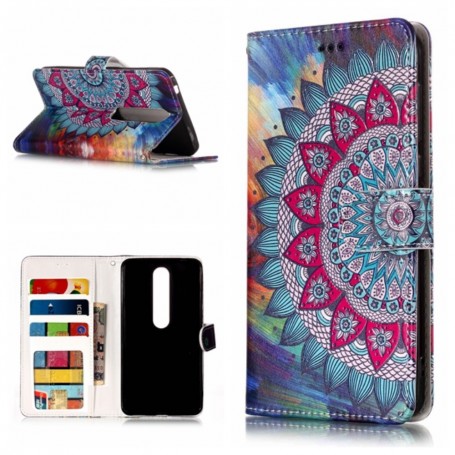 Nokia 6 2018 värikäs mandala suojakotelo
