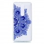 Nokia 5.1 (2018) läpinäkyvä sininen kukka suojakuori.