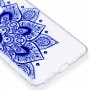 Nokia 5.1 (2018) läpinäkyvä sininen kukka suojakuori.
