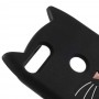 Huawei P Smart 3D musta kissa suojakuori.