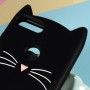 Huawei P Smart 3D musta kissa suojakuori.