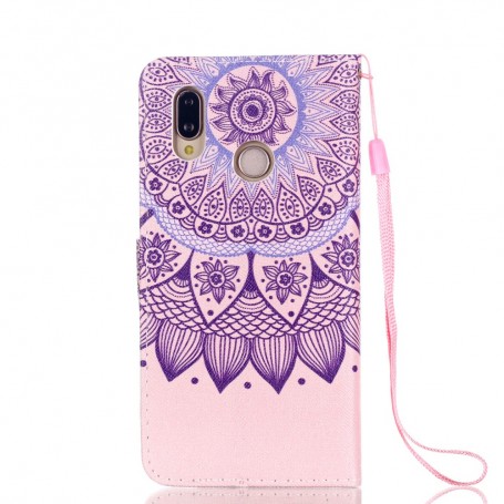 Huawei P20 Lite violetti mandala suojakotelo