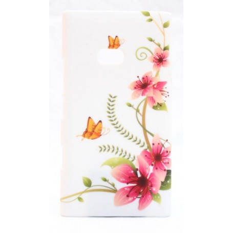 Lumia 900 suojakuori kukat ja perhoset