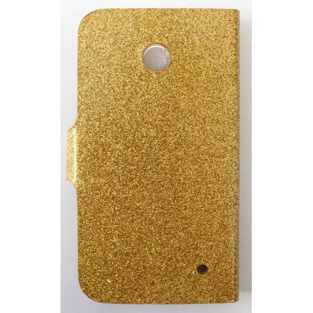 Lumia 630 kultainen glitter puhelinlompakko