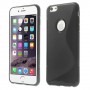 iPhone 6 plus musta silikonisuojus.