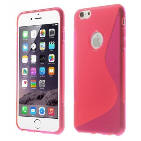 iPhone 6 plus roosan punainen silikonisuojus.