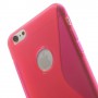 iPhone 6 plus roosan punainen silikonisuojus.