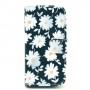 Galaxy S4 Mini valkoiset kukat lompakkokotelo