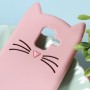 Samsung Galaxy A6 2018 vaaleanpunainen kissa silikonikuori.