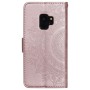 Samsung Galaxy S9 ruusukulta mandala suojakotelo – lompakkomallinen avattava kannellinen suojakotelo