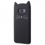 Samsung Galaxy S8 musta kissa silikonikuori.