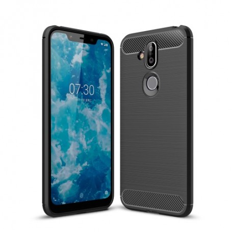Nokia 8.1 musta suojakuori.