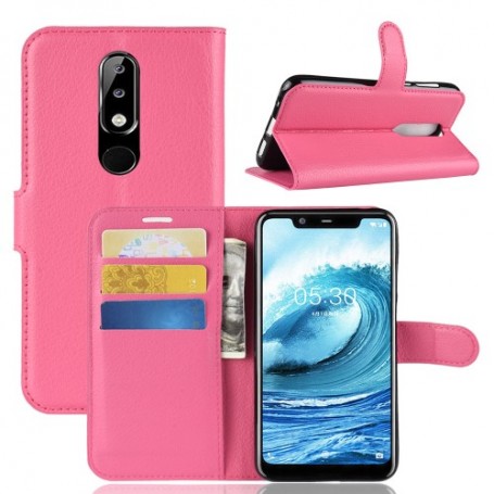 Nokia 5.1 Plus pinkki suojakotelo