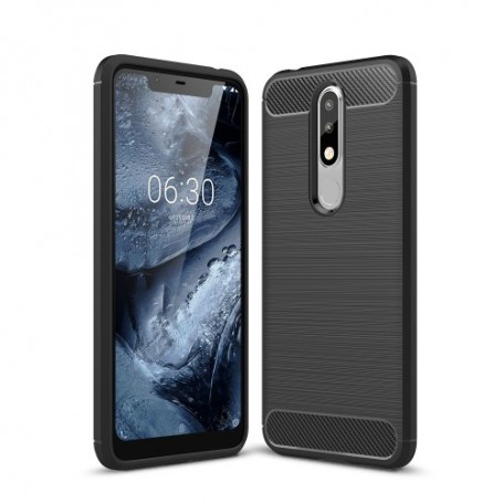 Nokia 5.1 Plus musta suojakuori.