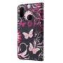 Huawei P Smart 2019 kukkia ja perhosia suojakotelo – lompakkokotelo tyylikkäästi esillä