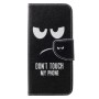 Huawei P Smart 2019 do not touch my phone suojakotelo – kannellinen puhelinlompakko tuotekuvassa