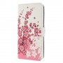 Samsung Galaxy S10 vaaleanpunaiset kukat suojakotelo