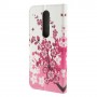 Nokia 5.1 Plus vaaleanpunaiset kukat suojakotelo