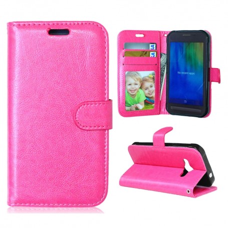 Galaxy Xcover 3 hot pink puhelinlompakko