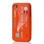 iPhone 4 oranssi luottokortti silikonisuojus.