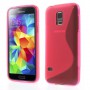 Galaxy S5 Mini roosan punainen silikonisuojus.