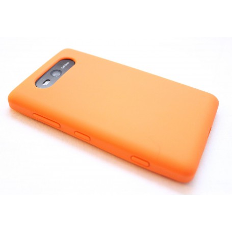 Lumia 820 oranssi silikoni suojakuori.