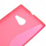 Lumia 735 roosan punainen silikonikuori.