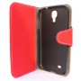Galaxy S4 punainen lompakkokotelo.