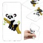 Samsung Galaxy A7 2018 läpinäkyvä panda suojakuori.
