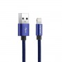 Sininen Lightning-USB kaapeli.