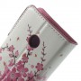 Lumia 530 vaaleanpunaiset kukat puhelinlompakko