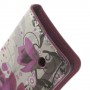 Lumia 530 violetit kukat puhelinlompakko