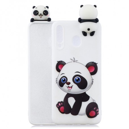 Samsung Galaxy A40 valkoinen panda suojakuori.