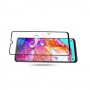 Samsung Galaxy A70 kirkas mustareunuksinen panssarilasi.