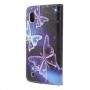 Samsung Galaxy A10 violetit perhoset suojakotelo