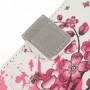 Samsung Galaxy A10 vaaleanpunaiset kukat suojakotelo