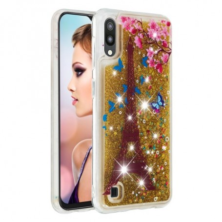 Samsung Galaxy A10 glitter hile Eiffel-torni suojakuori