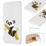 Samsung Galaxy A10 läpinäkyvä panda suojakuori.
