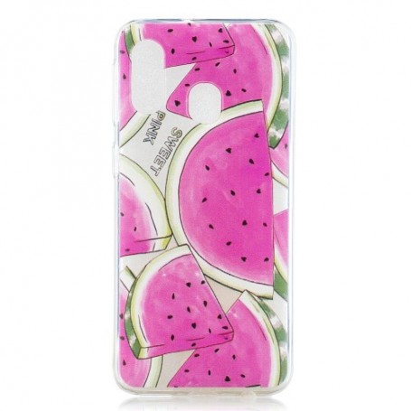 Samsung Galaxy A40 läpinäkyvä vesimeloni suojakuori.