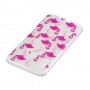 Samsung Galaxy A40 läpinäkyvä flamingot suojakuori.