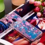 Samsung Galaxy A40 glitter hile kukat ja perhoset suojakuori