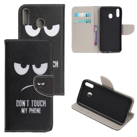 Samsung Galaxy A20e do not touch my phone suojakotelo – kotelosta löytyy korttipaikat ja setelitasku