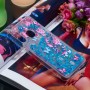 Samsung Galaxy A20e glitter hile kukkia ja perhosia suojakuori