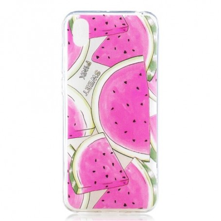 Huawei Y5 2019 läpinäkyvä vesimeloni suojakuori.