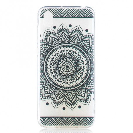 Huawei Y5 2019 läpinäkyvä mandala suojakuori.