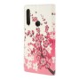 Huawei P Smart Z / Honor 9X vaaleanpunaiset kukat suojakotelo – kannellinen puhelinlompakko tuotekuvassa